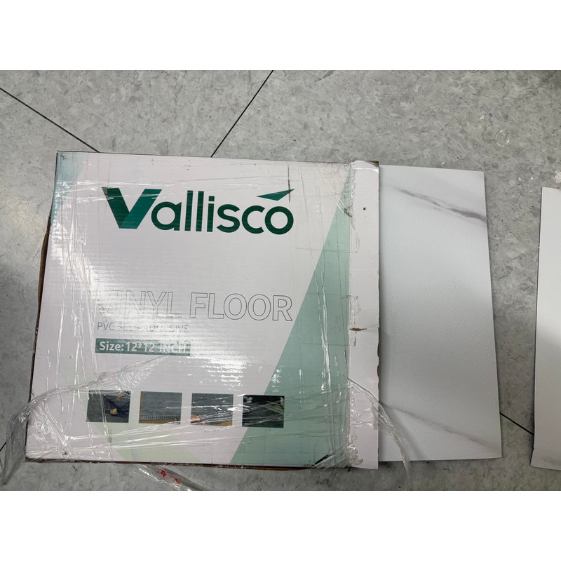 VallisCo VallisCo 30-Pack Peel and Stick Vinyl Floor Tiles, 12"x12"