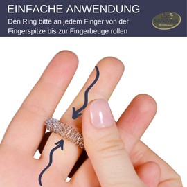 sanaviva® [4 Pieces] Acupressure Ring to Promote Blood Flow with Instructions - Practical Finger Massage Ring - Ying Yang Energy Ring - Acupressure - Ring