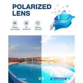 Swimming Goggles, ZIONOR G1 Polarized Swim Goggles UV Protection Watertight Anti-Fog Adjustable Strap Comfort fit for Unisex Adult Men and Women - Light Gold Lens