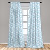 Ambesonne Blue Sky Window Curtains, Continuous Fluffy Clouds Motifs Cartoon