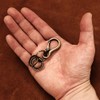 BRASS STORE Carabiner Keychain with Antique Double Ring (Bronze Small)