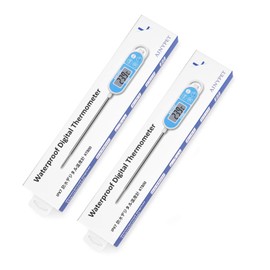 GXSTWU Thermometer, Waterproof, Digital Water Thermometer, Quick Reading, Washable Prevention, Rust Prevention, Maximum Minimum Temperature Memory, Hot Water Thermometer, Soil Thermometer, Waterproof