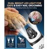 LEMULEGU Low Noise Pet Nail Grinder with Light,2-Speed Rechargeble Pet