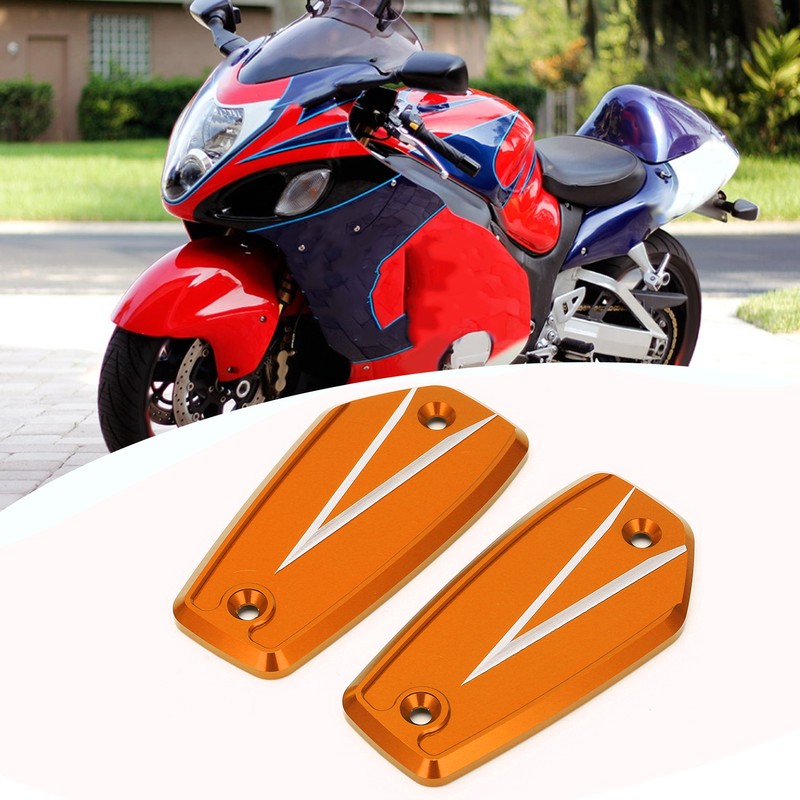 2pcs Front Brake Reservoir Cylinder Cover Cap Replacement for Suzuki