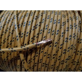 Ton's Performance 5 feet Vintage Braided Cloth Covered Primary Wire Copper 16 gauge Orange Black