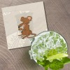 Unbranded Dirty Rat Animal 4'' X 4'' Square Wooden Coaster