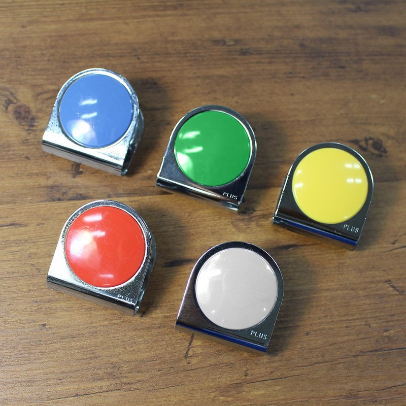 プラス カラーマグネットクリップ 5色 アソートパック 大 CP-043MC5P 80-548