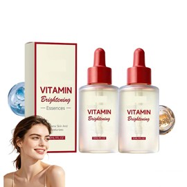 Sérum facial iluminador con vitamina C, esencias faciales hidratantes antioxidantes, ácido hialurónico infundido que potencia brillo natural, refina poros dilatados, suaviza líneas expresión (PCS2)