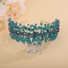 Teyglen Wedding Crystal Hair Crown Bridal Rhinestone Headband Tiara Handamde