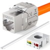 hb-digital 2-Port CAT 7 Network Socket Flush-Mounted RAL9003 + 2x