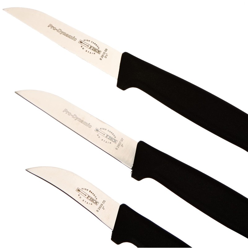 F. DICK Küchenmesser Set ProDynamic 3-TLG (je 1x Küchenmesser mit/ohne