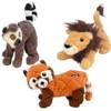 KONG Scampers Wildlife Plush Dog Toys – Variety 3-Pack Bundle