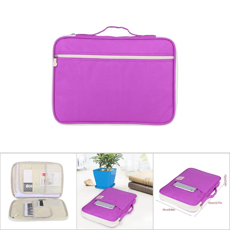 MOUMOUTEN 5Colors A4 Document Bags, Functional Travel File Folder Portfolio