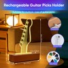Light Up Guitar Pick Holder: Rechargeable Picks Display Case with
