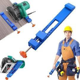 Adjustable Cutting Machine Base Guide, Electric Circular Saw Milling Positioning Clamp, Cut Circular Saw Guide Clamp, Precision Wood Cutting Guide for 4-6 Inch Dusty Cutting Machines