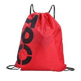 KIRALOVE Backpack - waterproof bag - sports backpack - sports - swimming - fitness - dance - gymnastics - drawstring - casual - red and grey