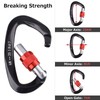 Azarxis Locking Carabiner, D-Ring, Climbing Button, Aluminum Carabiner, Load Capacity