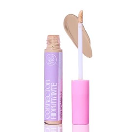 Corrector maquillaje ojeras & anti imperfecciones, piel grasa/mixta, contorno de ojos, humectante (vitamina E, Karité, Cúrcuma). (medio)