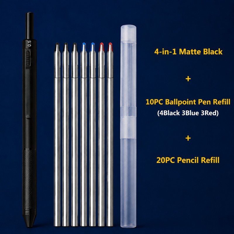 4-in-1 Multifunction Metal Pen for Office & School – 3