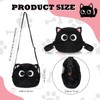 Mixweer Crossbody Bag Cute Plush Purse Backpack Kawaii Wallet Girls