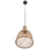 Kouboo Bottle Cane Rib Open Weave Pendant Lamp Natural