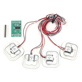 Load Cell Kit Half Bridge Strain Gauge HX711 Module + 4 Pcs 50kg Measuring Load Cell Measuring Sensor