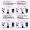 DMWD 2PCS 19MM Momentary Push Button Switch 12V-24V LED Indicator