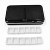 Empty Watercolor Tins Palette Paint Case with 12 Pcs Half