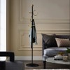 BUZUYE Coat rack,Coat rack freestanding with gold hooks,Entryway metal coat