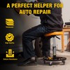 YELLOW JACKET Rolling Mechanic Stool with Wheels Pneumatic Garage Shop
