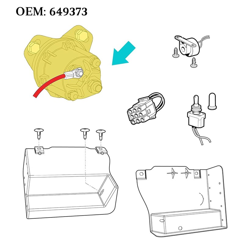 Solenoid Valve, 48V 150A Cart Solenoid Replacement for E‑Z‑GO RXV