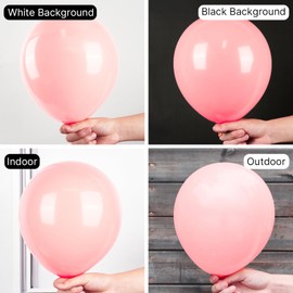 PartyWoo Light Pink Balloons 50 pcs 12 Inch Pastel Baby Pale Pink Orange Latex Helium Balloons for Baby Shower Gender Reveal Engagement Wedding Princess Birthday Party Decorations Pink-Q18