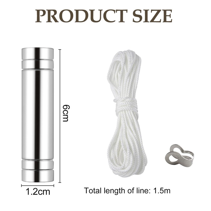 KingYH 1 Pcs Bathroom Light Pull Cord Handle Cylindrical Pendant