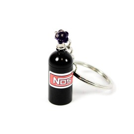 NOS Lachgas Keyring Turbo Boost Black Bottle NITRO New Tuning Turbo
