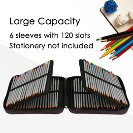 WINSHEA 120 Slots Pencil Case Super Large Capacity Multi-layer Students Stationary Case Coloured Pencils Holder Case Pencil Case Pencil Case, purple, shoe bag