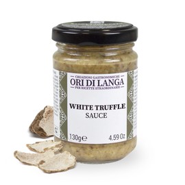 Alba White Truffle Sauce - Gourmet Truffle Pasta Sauce Made with Mushrooms & White Truffles Foraged in Italy, All Natural Vegan Italian Food Products from Italy, Non-GMO - Ori di Langa - 4.59 oz