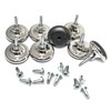 H-BOLT Premium Chrome Furniture Bed Feet with Extra Metal Inserts