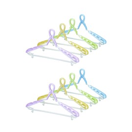 Kokubo Kogyosho 6990 Laundry Hangers (4 Color Set x 2) Slide Catch Hanger with Pad (Quick Drying/Non-Slip), Slide Catch Type, Prevents Cracking, Prevents Wind Blowing
