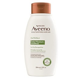 Aveeno Farm-Fresh - Champú de leche de avena sin sulfato con avena coloidal y leche de almendras, champú hidratante para todo tipo de cabello, seguro 