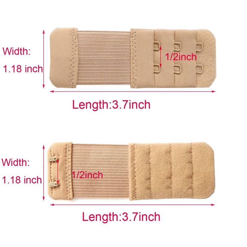 SAMGU Women's Bra Extenders 2 Hook Elastic Stretchy Bra Extension