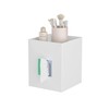 Hongtuocb White Acrylic Tissue Box Cover with Storage Tray,Square Acrylic