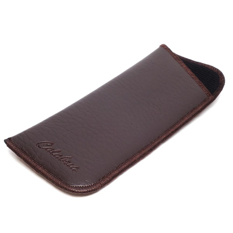 Calabria Mens Slim Half-Clip Case in Black or Brown (Brown