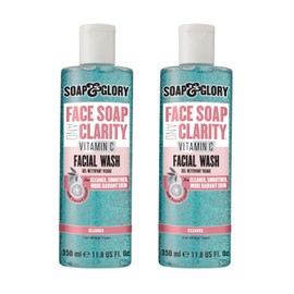 Soap & Glory Gentle Exfoliating Face Wash & Vitamin C Cleanser - 3-in-1 Exfoliator, Makeup Remover & Hydrating Facial Cleanser for Clean, Smooth & Radiant Skin for All Skin Types (350ml, 2 Pack)