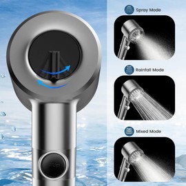 Upgraded High Pressure Handheld Shower Head with Filter, 3 Spray Modes & ON/OFF Switch – Powerful Water Flow for Hard Water, Pet Bathing & Power Wash Cleaning
