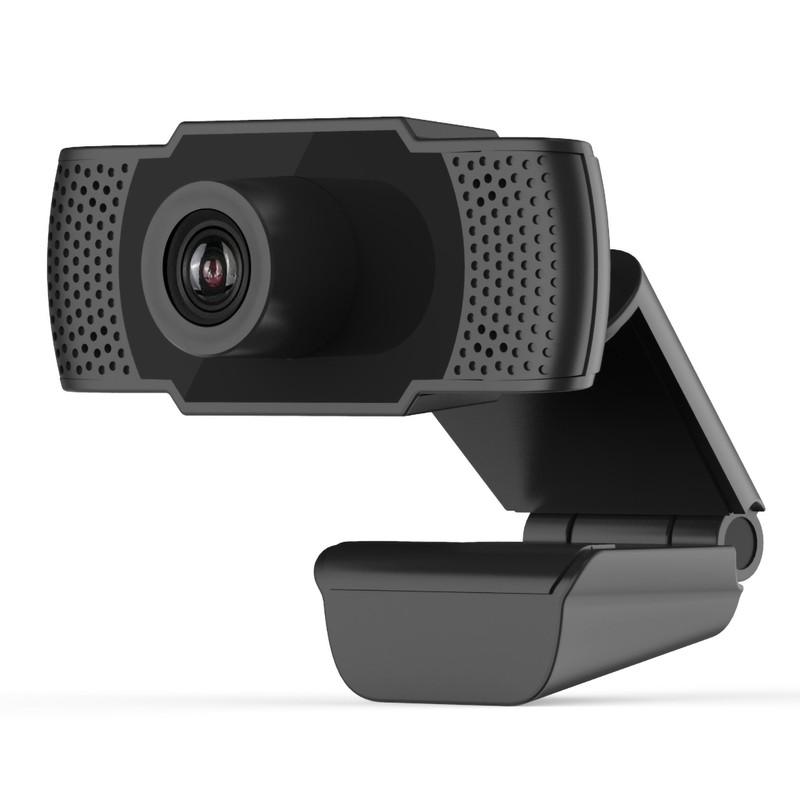 Webcam 1080p Black Computer Office Camera Builtin Microphone Free Drive