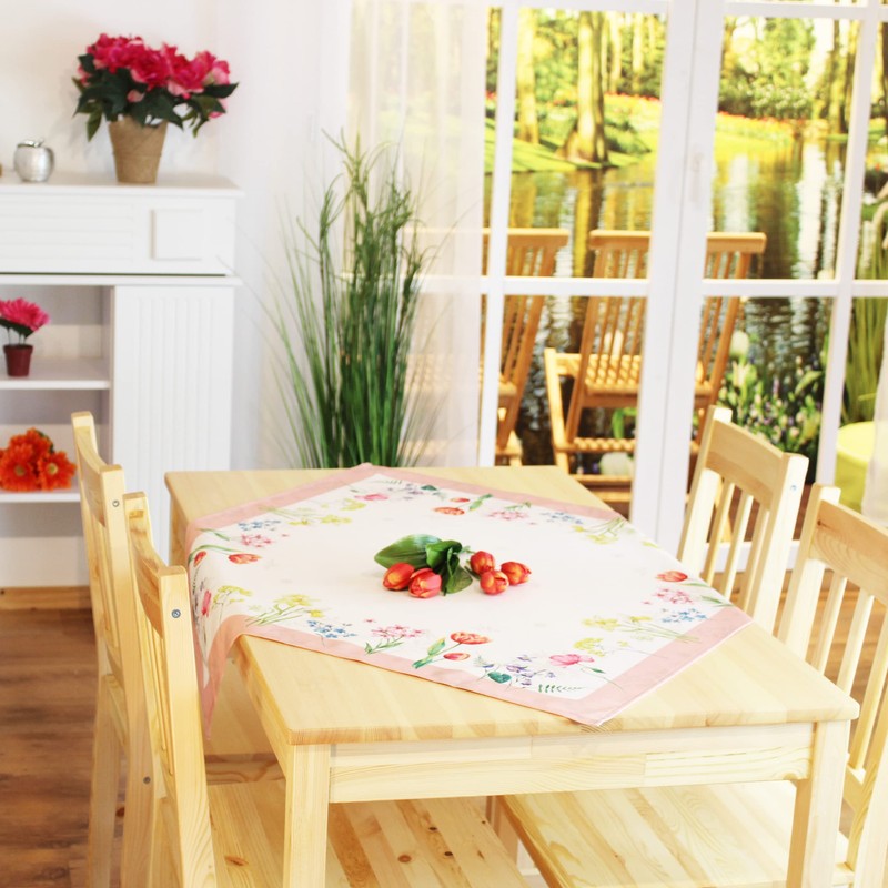 Kamaca Tablecloth Flower Meadow High-Quality Print Motif Eyecatcher in Spring