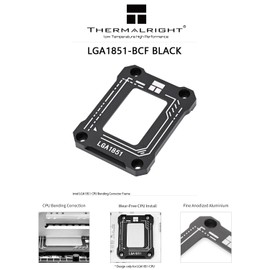 Thermalright Lga1851 BCF Black CPU Holder,CPU Anti Bending Fixed Bracket,Easy to Install,Full Fit Fixed Seamless Installation,All Aluminum Alloy Anode Sandblasting Process,Intel 15th CPU Holder