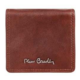 Pierre Cardin Men's Cognac Leather Slim Wallet with Coin Pocket, Ultra Slim, Luxury Fashion Accessory