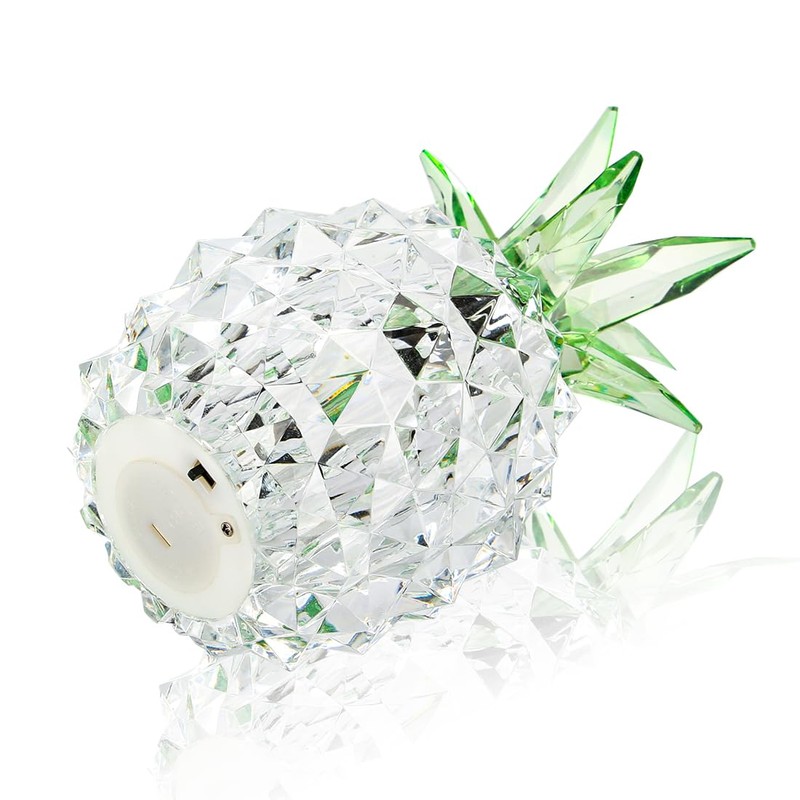 COVEGE 5 Inch Crystal Pineapple Light, Batteries Operated Night Light,