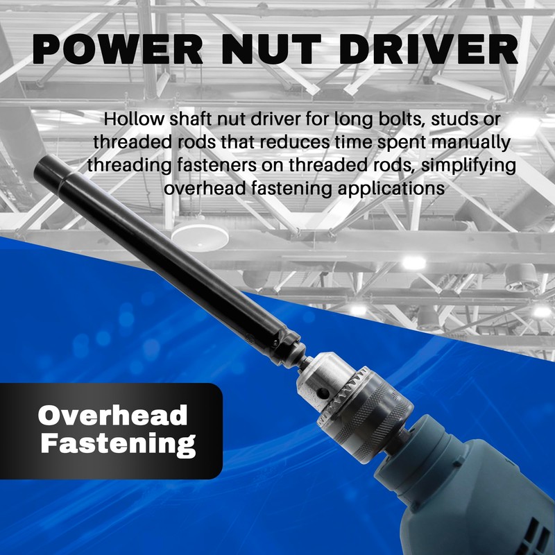 Terixe 9/16 Inch Hollow Power Nut Driver, 9/16 Deep Socket
